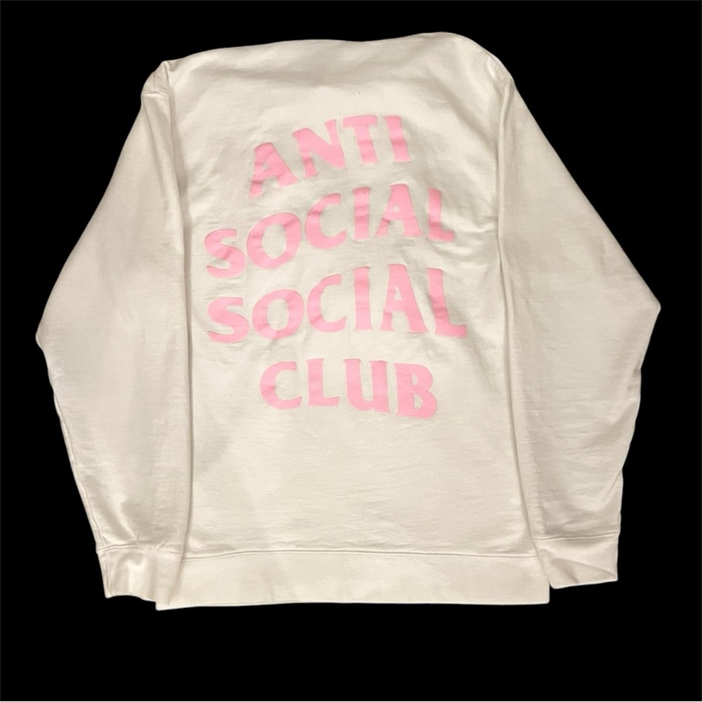 NWOT Anti Social Social Club White & Pink Hoodie